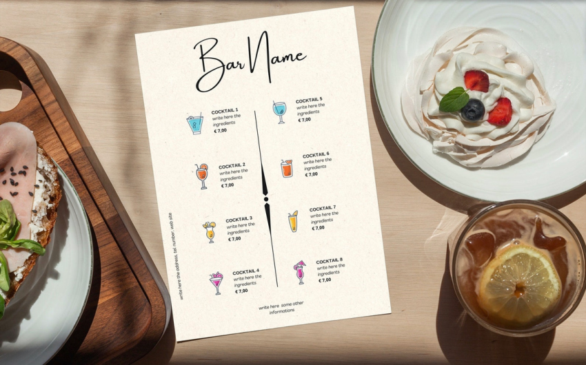 cocktail menu