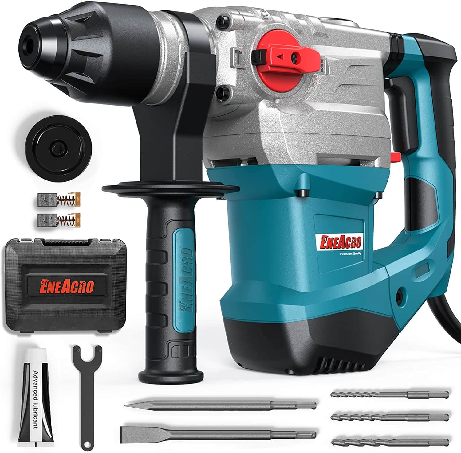 ENEACRO 1-1, 4 Inch SDS-Plus 13 Amp Heavy Duty Rotary Hammer Drill