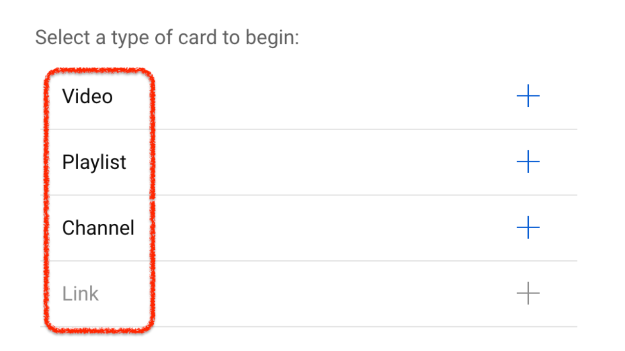 youtube cards